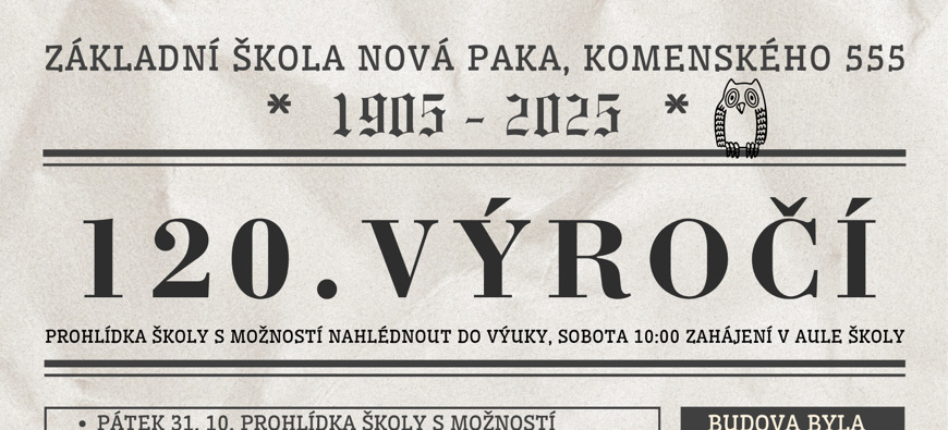 120. výročí školy